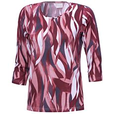 Shirt mit Allover-Print und 3/4 Ärmeln