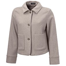 Veste courte hydrofuge avec patte de boutonnage – offwhite