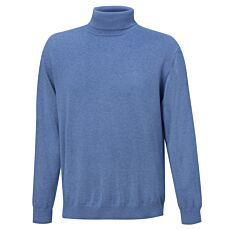 Pull à col roulé uni en coton