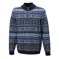 Pull camionneur Jacquard en laine d’agneau