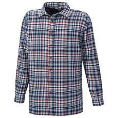 Chemise en flanelle à carreaux, double face grattée – bleu-vert