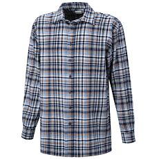 Chemise en flanelle à carreaux, double face grattée – marine