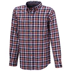 Beidseitig gerautes Flanellhemd – bordeaux