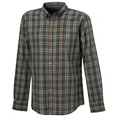 Beidseitig gerautes Flanellhemd – olive