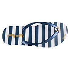 Bunte Original Flip-Flops gestreift marine-weiss