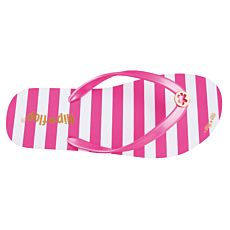 Bunte Original Flip-Flops gestreift pink-weiss