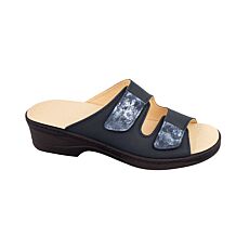 Mule Algemare en nubuck avec détails argent