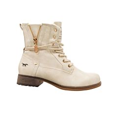 Bottine à lacer Mustang pour dames offwhite