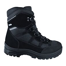Bottines D'hiver Femmes/ados En Daim - Semelle Crampons, Fermeture éclair, Taille 36, Noir, Facile à Nettoyer