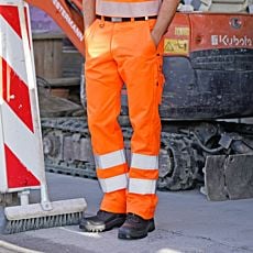 Pantalon de travail avec aération orange