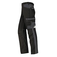 Pantalon de travail Wikland avec taille à élastique sur les côtés noir