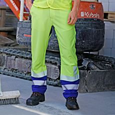 Pantalon de travail d'été de sécurité jaune-bleu