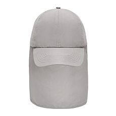 Casquette avec protection UV et protège-nuque gris