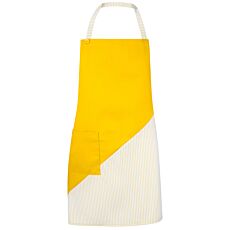 Tablier à bavette avec poche appliquée jaune