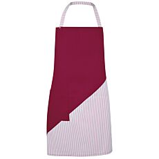 Tablier à bavette avec poche appliquée bordeaux