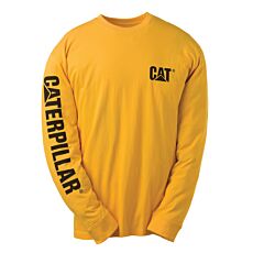 CAT Langarmshirt Trademark Banner gelb