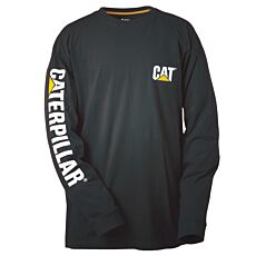 CAT Langarmshirt Trademark Banner schwarz