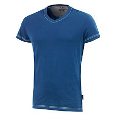 Wikland Damen T-Shirt mit V-Ausschnitt blau