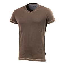 Wikland Damen T-Shirt mit V-Ausschnitt braun