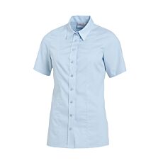 Bluse kurzarm chlorecht hellblau