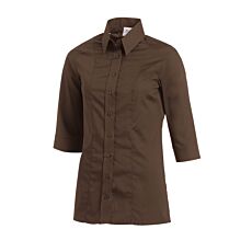 Blouse à manches 3/4 résistant au chlore brun