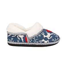 Pantoufle bien-être chaudement doublée pour dames bleu jean