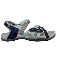 Sandale de trekking avec 3 fermetures velcro bleu clair