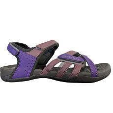 Trekking-Sandale mit 3 Velcro-Verschlüssen violett