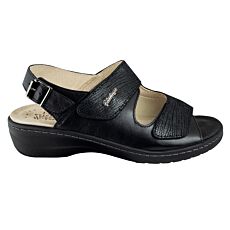 Sandalette Hickersberger en cuir dames noir