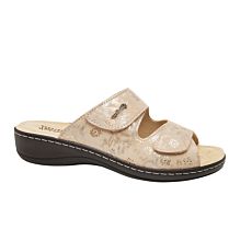 Hickersberger Pantolette aus bedrucktem Leder beige