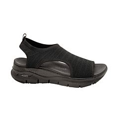 Sandale SKECHERS en tricot élastique Stretch Fit noir