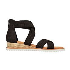 sandale SKECHERS de style romain noir