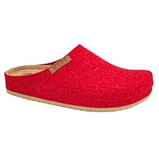 Pantoufle MUBB pour dames en véritable feutre de laine rouge