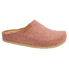 Pantoufle MUBB pour dames en véritable feutre de laine vieux rose