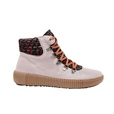 Gemini Schnürstiefelette aus weichem Anilinleder taupe