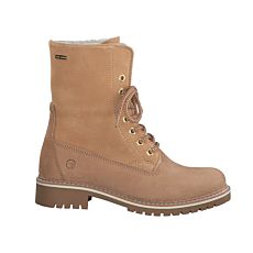 Tamaris Schnürstiefel aus Leder camel