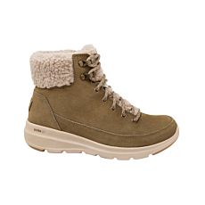 SKECHERS Schnürstiefelette aus Veloursleder olive