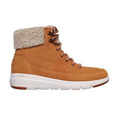 SKECHERS Schnürstiefelette aus Veloursleder camel