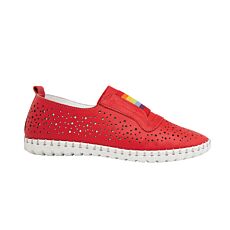 Gemini Schlupfschuh aus Anilinleder rot