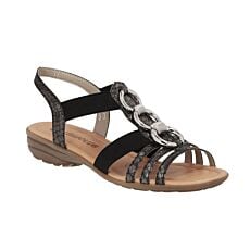 REMONTE Sandalette für Damen aus Softmaterial schwarz