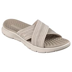 SKECHERS GO WALK Slide für Damen weiss