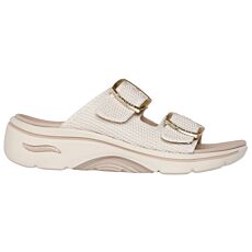 SKECHERS GO WALK Slide für Damen natur