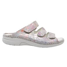 Mule WALDLÄUFER pour dames en cuir gris clair