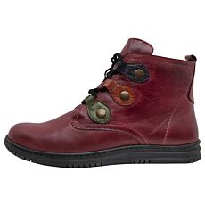 Bottine Gemini à lacer bordeaux