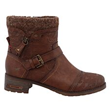 Bottines MUSTANG en mélange de matières souples faciles d’entretien brun