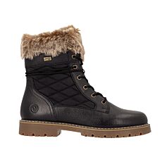 REMONTE Schnürstiefel aus Glattleder schwarz