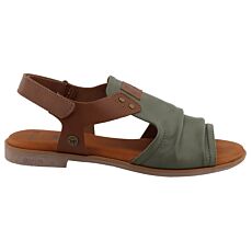 Sandales MUSTANG pour dames en tissu denim pistache