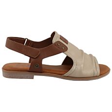 Sandales MUSTANG pour dames en tissu denim sable