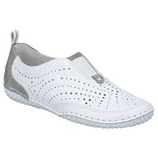 Chaussures RIEKER en cuir lisse blanc