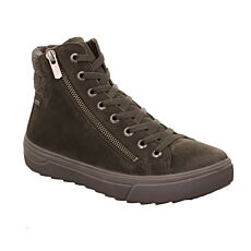 LEGERO Schnürstiefelette aus Veloursleder – grün